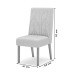 Mesa de Jantar 6 Lugares Stella com Vidro Nature/Off White/Marrom Amêndoa - Panorama Móveis
