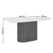 Mesa de Jantar 6 Lugares Stella com Vidro Nature/Off White/Linho - Panorama Móveis