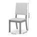 Mesa de Jantar 4 Lugares Antonella com Vidro Nature/Off White/Marrom Amêndoa - Panorama Móveis