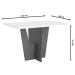 Mesa de Jantar 4 Lugares Antonella com Vidro Nature/Off White/Marrom Amêndoa - Panorama Móveis