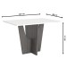 Mesa de Jantar 4 Lugares Artemis com Vidro Nature/Off White/Marrom Amêndoa - Panorama Móveis