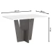 Mesa de Jantar 4 Lugares Artemis com Vidro Nature/Off White/Marrom Amêndoa - Panorama Móveis
