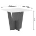 Mesa de Jantar 4 Lugares Chloe Nature/Off White/Linho - Panorama Móveis