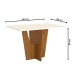 Mesa de Jantar 4 Lugares Alicia com Vidro Nature/Off White/Bege - Panorama Móveis