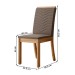 Mesa de Jantar 4 Lugares Alicia com Vidro Nature/Off White/Bege - Panorama Móveis