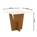 Mesa de Jantar 4 Lugares Scarlett com Vidro Nature/Off White/Linho - Panorama Móveis