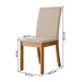 Mesa de Jantar 4 Lugares Scarlett com Vidro Nature/Off White/Linho - Panorama Móveis