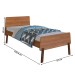 Cama Solteiro Orlando Nogal - Art In Móveis