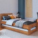 Cama Solteiro Bicama Los Angeles Nogal - Art In Móveis