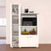 Armário de Cozinha Paula com Cristaleira 3 Portas Branco - Panorama Móveis