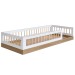 Cama Infantil Montessoriana Affetto Aveiro Oak/Branco - Completa Móveis