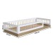 Cama Infantil Montessoriana Affetto Aveiro Oak/Branco - Completa Móveis