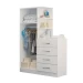 Guarda-Roupa Infantil Hora de Aventura com Cômoda 2 Portas 4 Gavetas Branco - Panorama Móveis