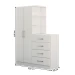 Guarda-Roupa Infantil Hora de Aventura com Cômoda 2 Portas 4 Gavetas Branco - Panorama Móveis