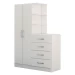Guarda-Roupa Infantil Hora de Aventura com Cômoda 2 Portas 4 Gavetas Branco - Panorama Móveis