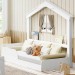 Cama Infantil Mimo com Casinha Montessoriana Branco - Movelbras