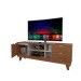 Rack para TV Até 60 Polegadas Oklahoma 1 Porta 2 Gavetas Pinho/Off White - Panorama Móveis