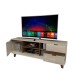 Rack para TV Até 60 Polegadas Oklahoma 1 Porta 2 Gavetas Off White/Carvalho - Panorama Móveis
