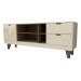 Rack para TV Até 60 Polegadas Oklahoma 1 Porta 2 Gavetas Off White/Carvalho - Panorama Móveis