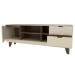 Rack para TV Até 60 Polegadas Oklahoma 1 Porta 2 Gavetas Off White/Carvalho - Panorama Móveis