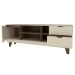 Rack para TV Até 60 Polegadas Oklahoma 1 Porta 2 Gavetas Off White/Carvalho - Panorama Móveis