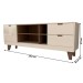 Rack para TV Até 60 Polegadas Oklahoma 1 Porta 2 Gavetas Off White/Carvalho - Panorama Móveis