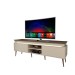 Rack para TV Até 75 Polegadas Lumen 2 Portas com Led Pinho/Off White - Panorama Móveis