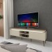 Rack para TV Até 75 Polegadas Lumen 2 Portas com Led Pinho/Off White - Panorama Móveis