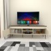 Rack para TV Até 75 Polegadas Lumen 2 Portas com Led Pinho/Off White - Panorama Móveis