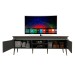 Rack para TV Até 75 Polegadas Lumen 2 Portas com Led Carvalho/Grafite - Panorama Móveis
