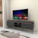 Rack para TV Até 75 Polegadas Lumen 2 Portas com Led Carvalho/Grafite - Panorama Móveis