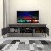 Rack para TV Até 75 Polegadas Lumen 2 Portas com Led Carvalho/Grafite - Panorama Móveis