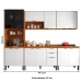 Cozinha Completa Firenze 13 Portas 2 Gavetas Amêndola Touch/Branco - Demóbile