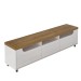 Rack para TV Até 75 Polegadas Urano 2 Portas 1 Gaveta Pinho/Off White - Pnr Móveis