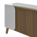 Balcão Buffet Seleto 4 Portas 2 Prateleiras Off White/Pinho Ripado - Pnr Móveis