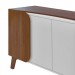 Balcão Buffet Seleto 4 Portas 2 Prateleiras Cedro/Off White - Pnr Móveis