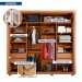 Guarda-Roupa Casal Praticus Lux 2 Portas 4 Gavetas com Espelho 100% Mdf Freijó/Off White - Caemmun