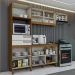 Cozinha Completa com Mesa e 4 Cadeiras Paulista 7 Portas 2 Gavetas Nature/Off White/Linho - Panorama Móveis