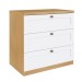 Cômoda Infinity 3 Gavetas Savana/Branco - Genialflex