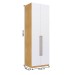 Guarda-Roupa Solteiro Infinity 2 Portas 4 Prateleiras Savana/Branco - Genialflex