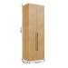 Guarda-Roupa Solteiro Infinity 2 Portas 4 Prateleiras Savana - Genialflex