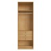 Guarda-Roupa Solteiro Infinity 2 Portas 3 Gavetas Savana/Branco - Genialflex
