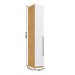 Guarda-Roupa Modulado Infinity 1 Porta 4 Prateleiras Savana/Branco - Genialflex