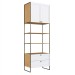 Estante para Livros 2 Portas 2 Gavetas Savana/Branco - Genialflex