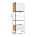 Estante para Livros 2 Portas 2 Gavetas Savana/Branco - Genialflex
