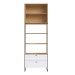 Estante para Livros 2 Portas 2 Gavetas Savana/Branco - Genialflex