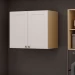 Armário Aéreo para Quarto Infinity 2 Portas Savana/Branco - Genialflex