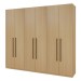 Guarda-Roupa Casal Infinity 6 Portas 3 Gavetas Nero Savana - Genialflex