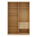 Guarda-Roupa Solteiro Infinity 4 Portas 3 Gavetas Savana/Branco - Genialflex