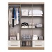 Guarda-Roupa Casal 6 Portas 4 Gavetas com Espelho Wood/Branco Rp3640 - Decibal
